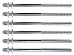 LP 16-TR Tension Rods Raw Series Street Can 7/32", болты для лагов с диаметром 5,6 мм, длина - 90 мм, с шайбой, без гайки, цвет - Chrome