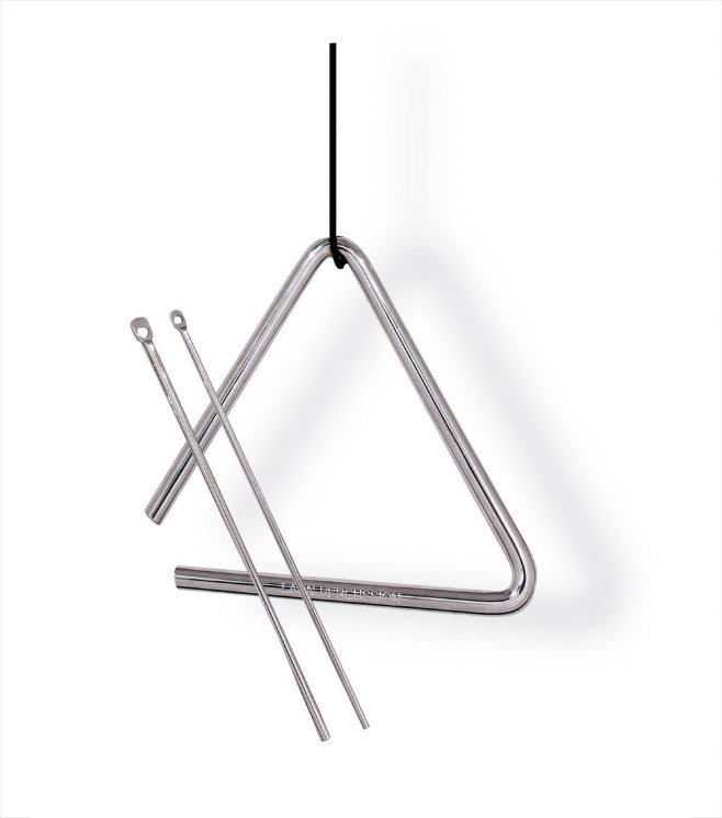 LP LP311A Triangle 4", треугольник из полированой стали, в комплекте 2 ударные палочки
