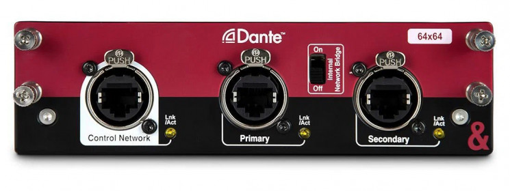 Карта Dante для систем dLive, 64x64 Allen & Heath DLIVE-M-DL-DANT64-A (M-DL-DANT64-AX)