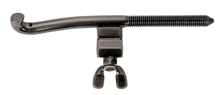 LP LP972M-BN Tuning Lugs Conga Mic Lug Galaxy & Palladium 3/8", лаги с диаметром 9,5 мм, длина 160 мм, с креплением для стержня 3/8", цвет - Brushed Nickel